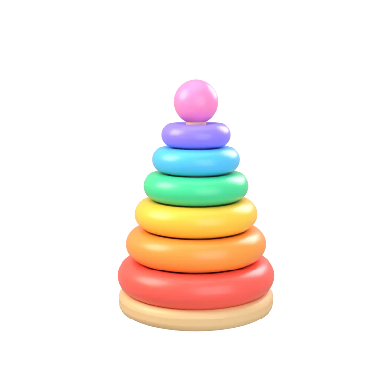 Rainbow Ring Stack, view 2