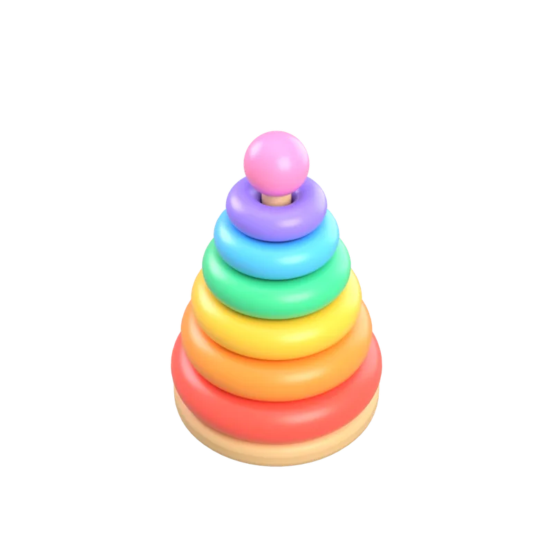 Rainbow Ring Stack, view 3